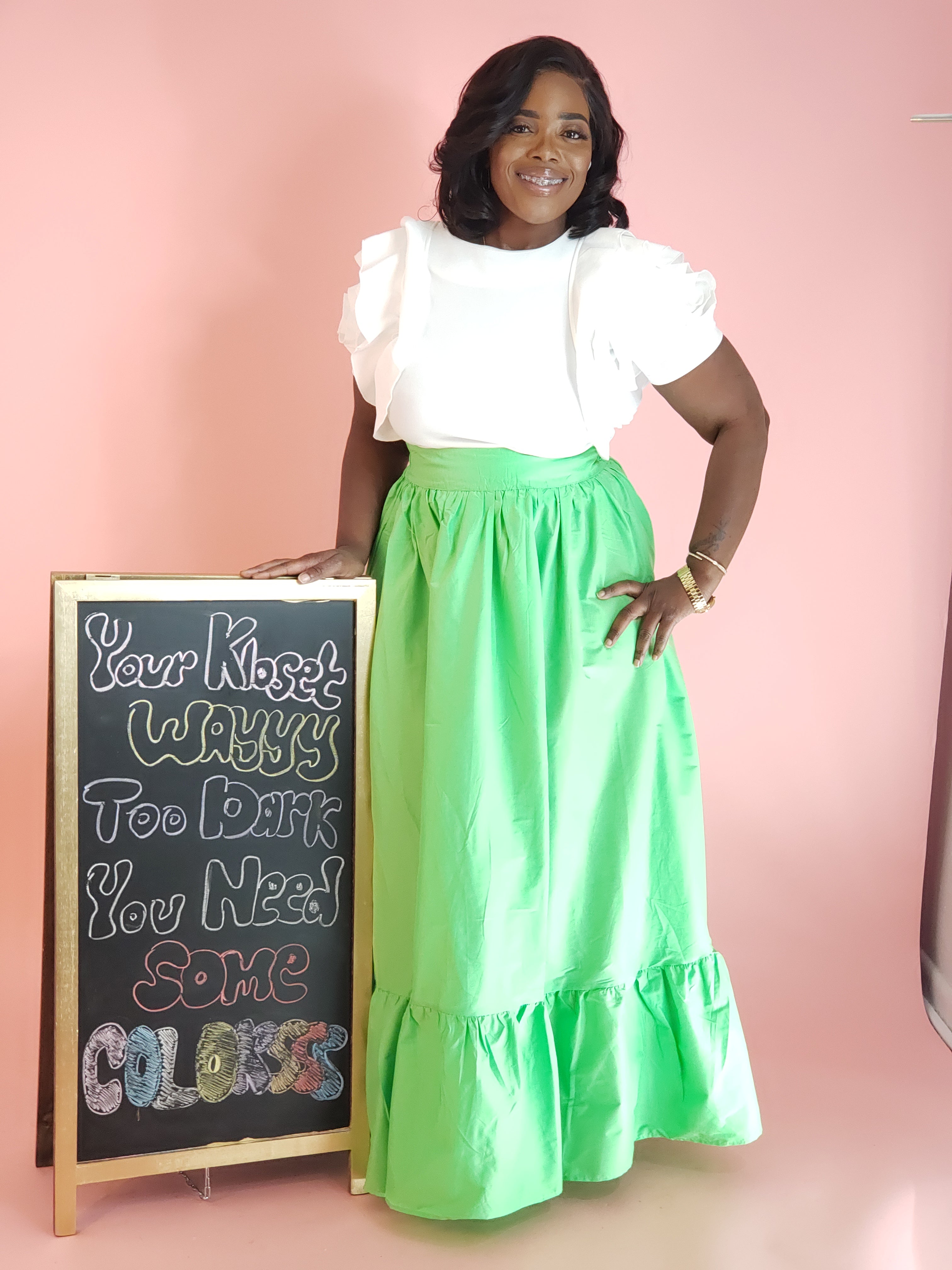 Spring Me, Sis Maxi Skirt Green