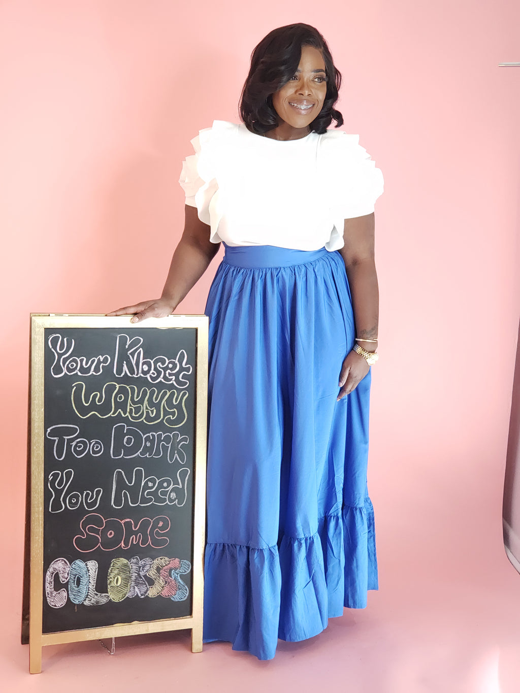 Spring Me, Sis Maxi Skirt Blue