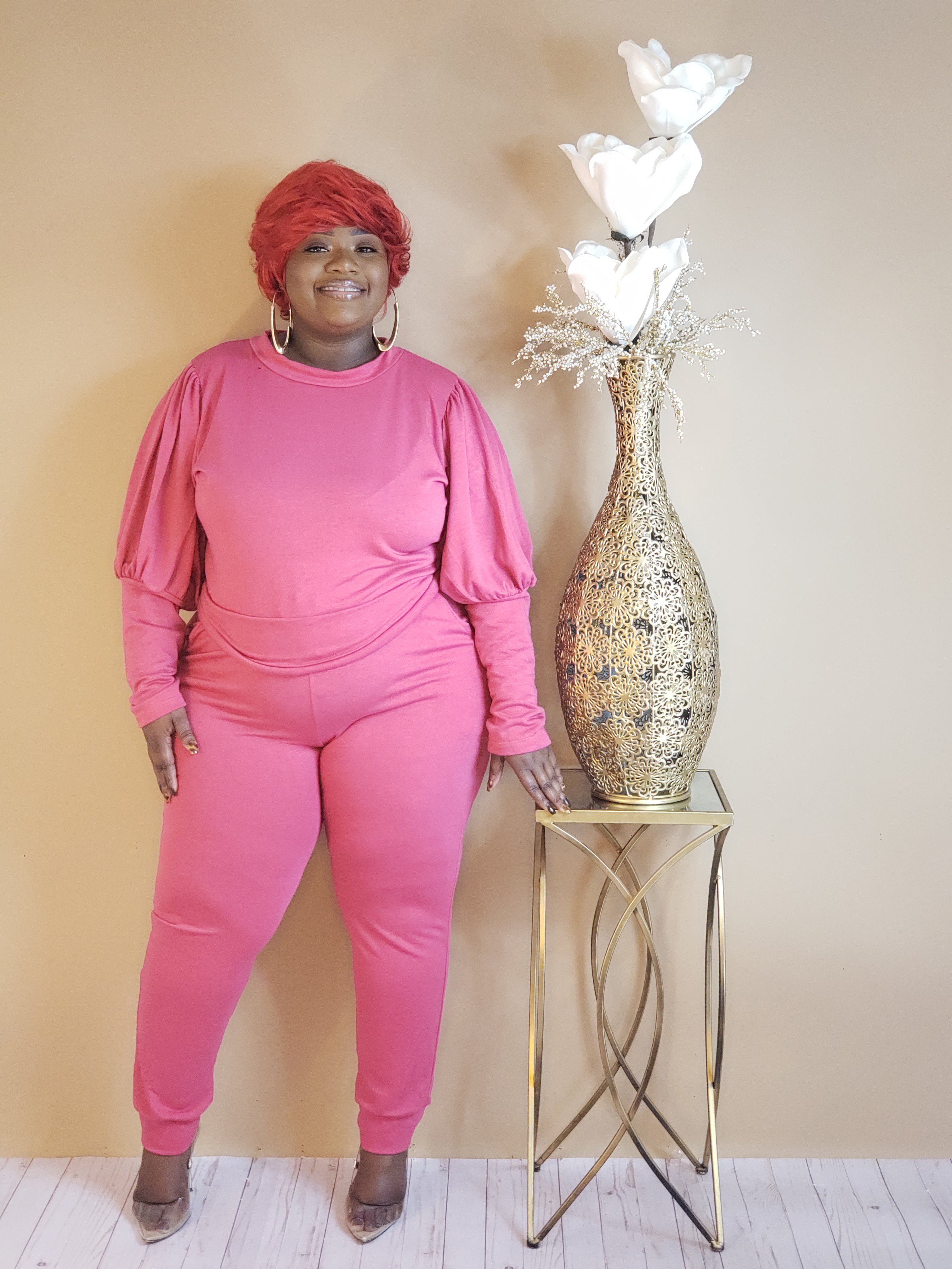 Deluxe Jogger Set-Fuchsia