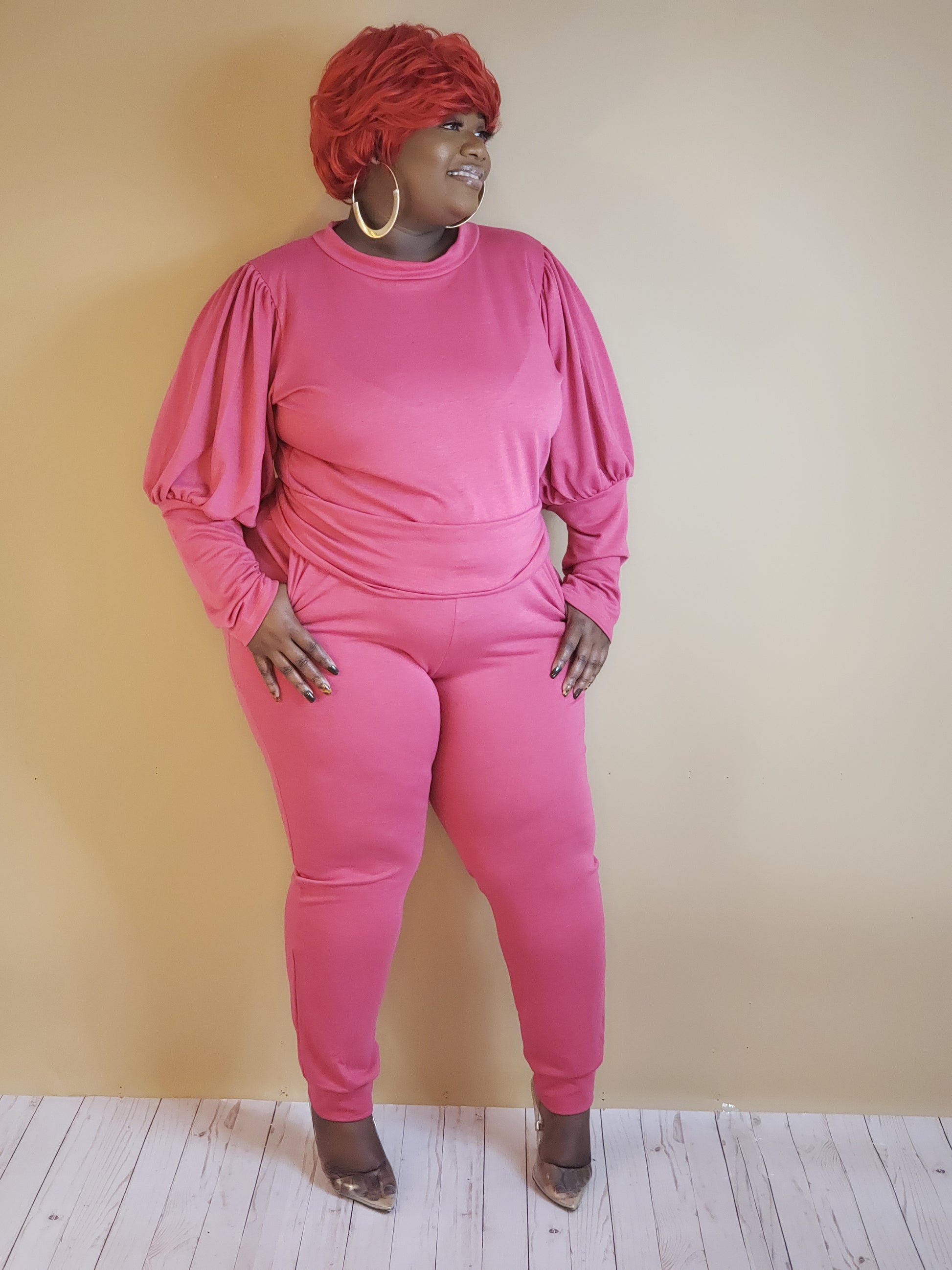 Deluxe Jogger Set-Fuchsia