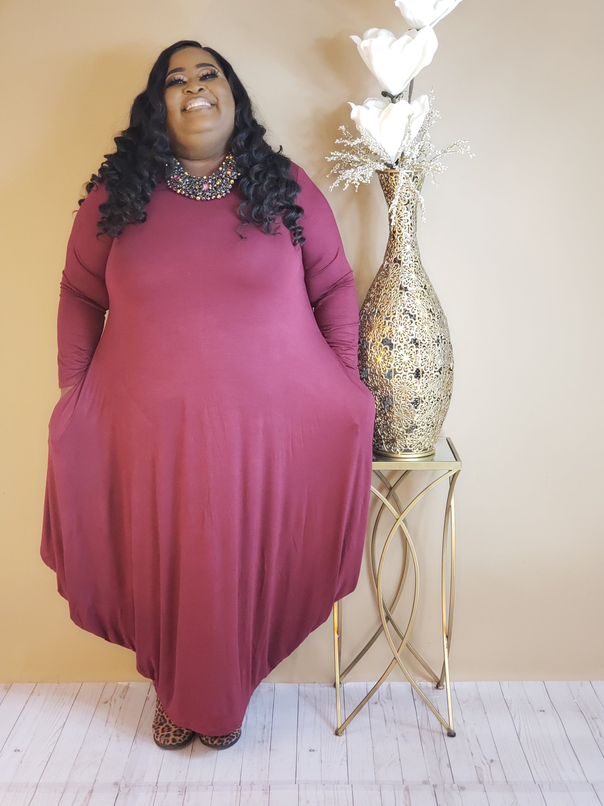 Chic Maxi-Burgundy