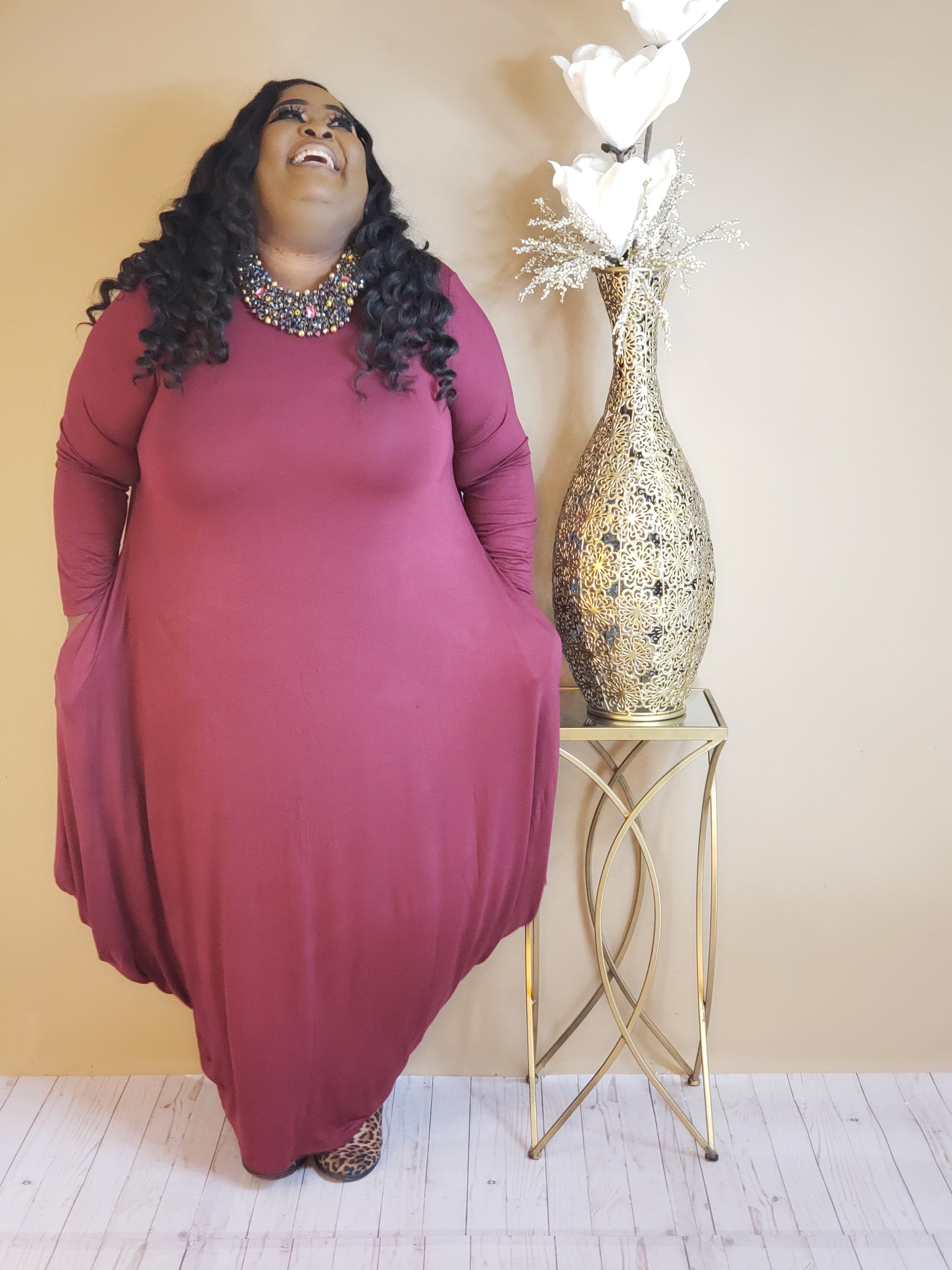 Chic Maxi-Burgundy