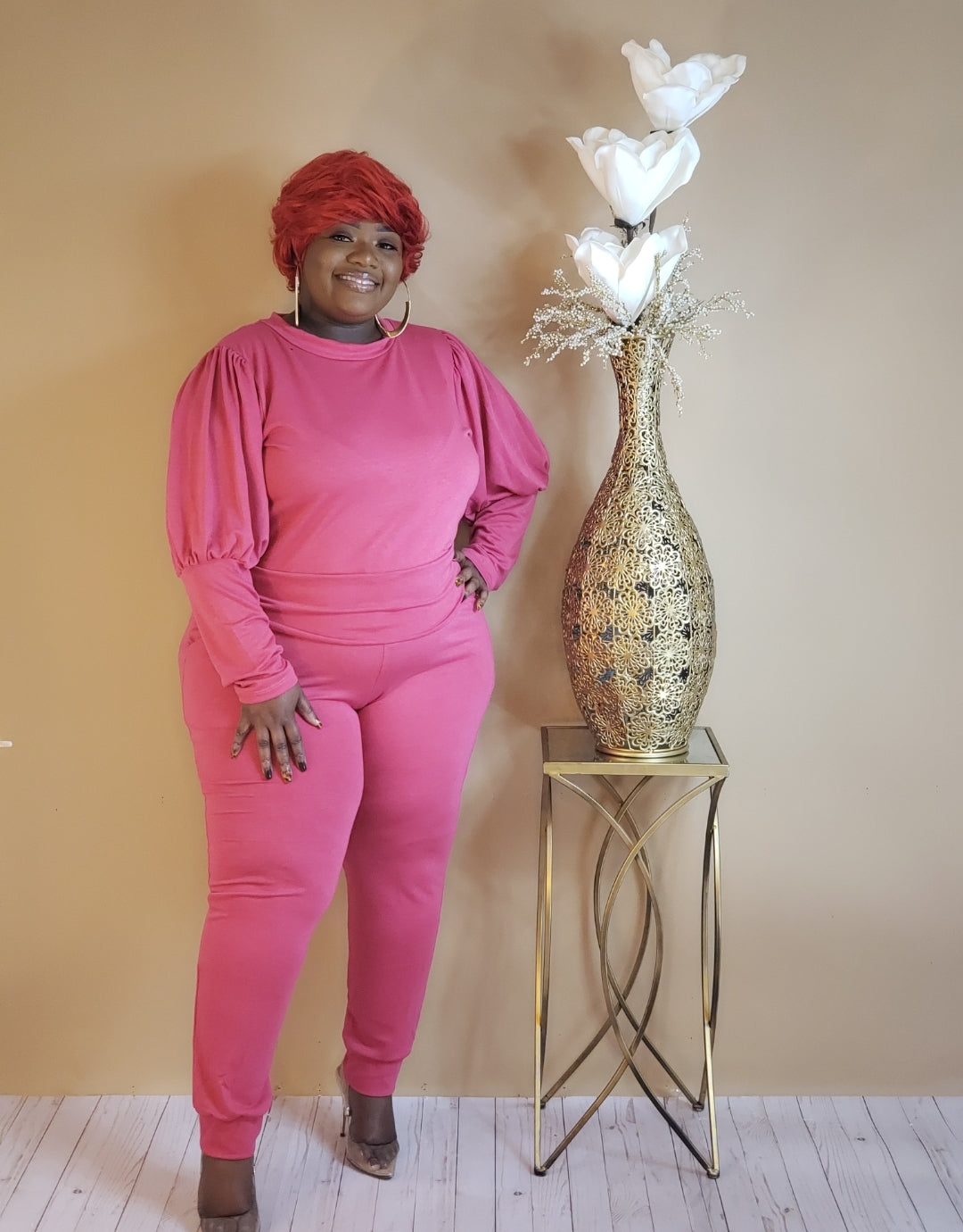 Deluxe Jogger Set-Fuchsia