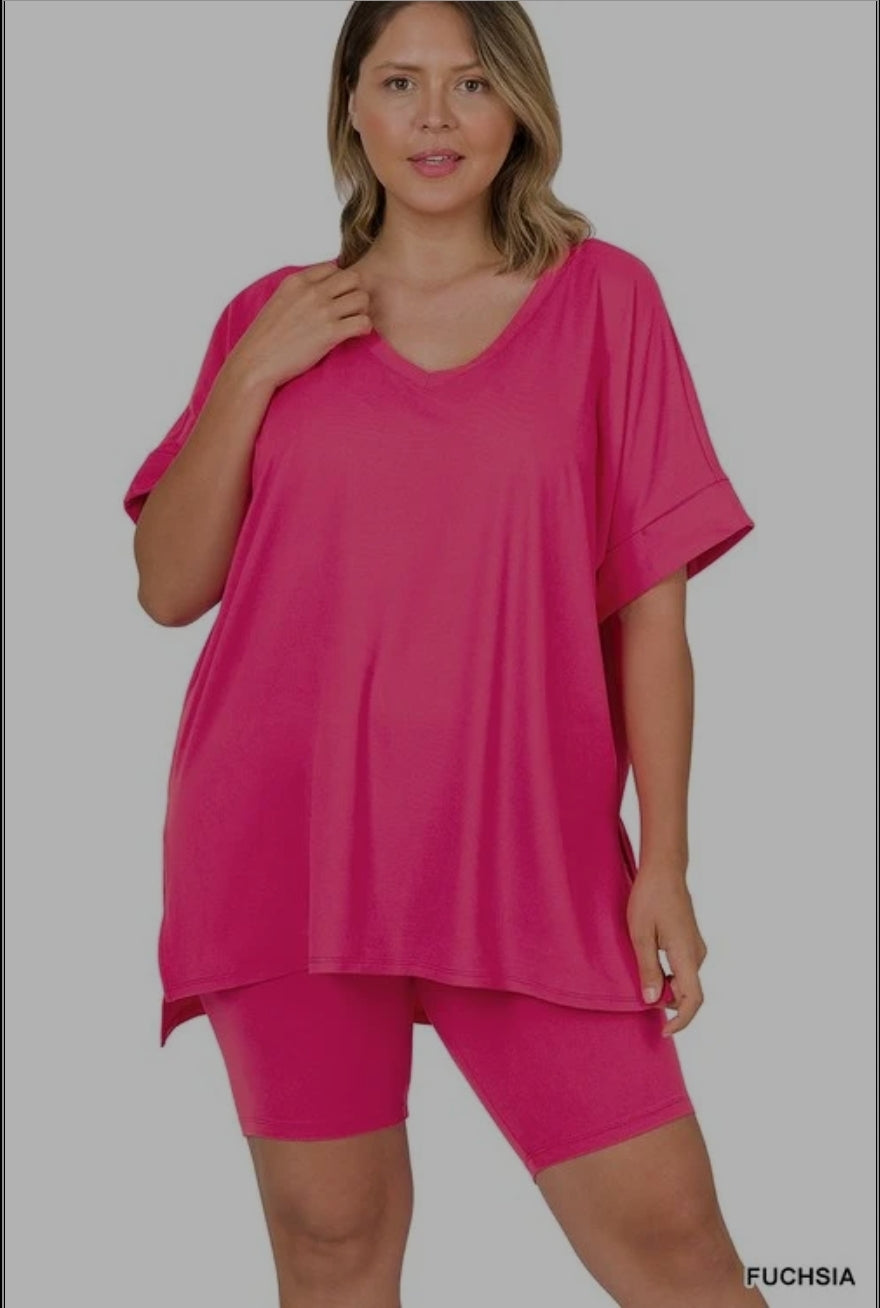 Let's Lounge, Sis! (1XL-3XL) Short Sets *Assorted Colors